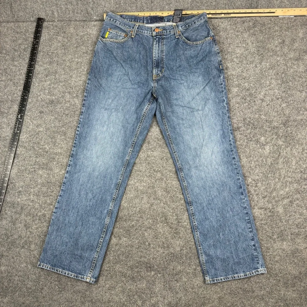 Nautica Jeans Mens Size 36x32‎ Blue Straight Leg Cotton Denim Casual Pants 36x31